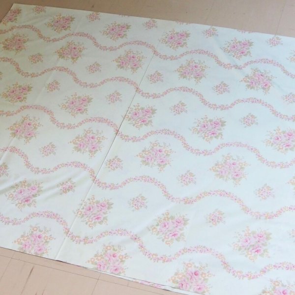 画像2: フラワー / リメイクフラットシーツ (2)