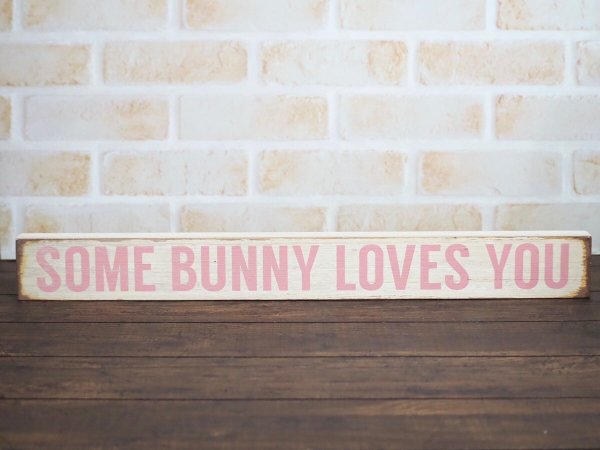 画像1: Some Bunny Loves You ウッドパネル (1)