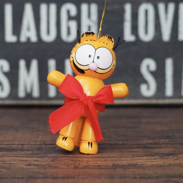 画像1: ガーフィールド 木製 オーナメント (1)