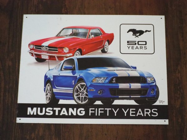 画像1: MUSTANG 50周年 看板 プレート (1)