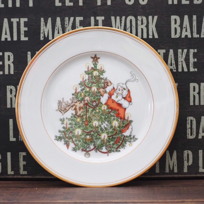 フィッツアンドフロイド社　クリスマス　サンタクロース　壁掛けプレート皿