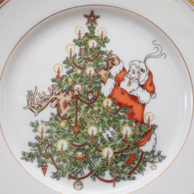 フィッツアンドフロイド社　クリスマス　サンタクロース　壁掛けプレート皿