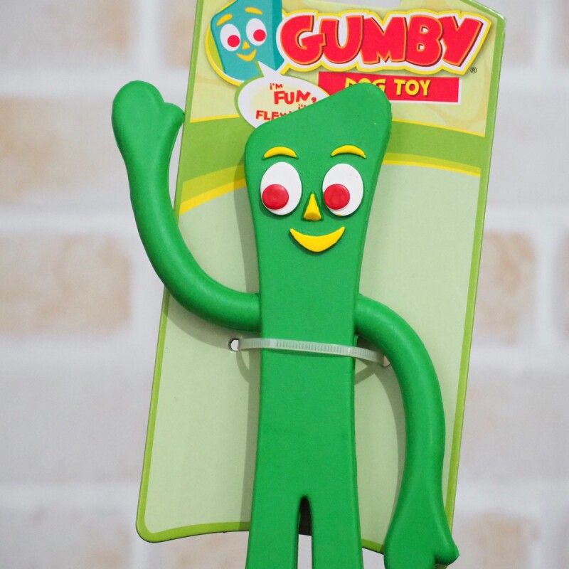 Rubber gumby dog toy hotsell